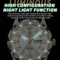 Reloj de Pulsera Binbond 5663 de Alta Calidad para Hombre, Movimiento de Cuarzo, Correa de Acero Inoxidable, Resistente al Agua, Luminoso, Fecha Automática, Estilo Ejecutivo