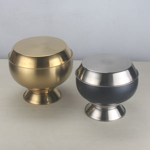 タイスタイルの黒仏教僧侶ボウルフードフルーツ収納サービングステンレス鋼提供ボウル蓋とボウルがパーソナライズされています - Product Image 6