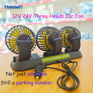 Usine personnalisée trois têtes tableau de bord ventilateur de camion 24v trois 3 têtes ventilateur de voiture de refroidissement 12v - Product Image 3
