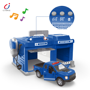 Giocattoli Chengji: Parcheggio con Casa delle Bambole, Multifunzione con Luci e Musica, Auto in Scala 1:32, Walkie-Talkie, Stazione di Polizia - Product Image 3