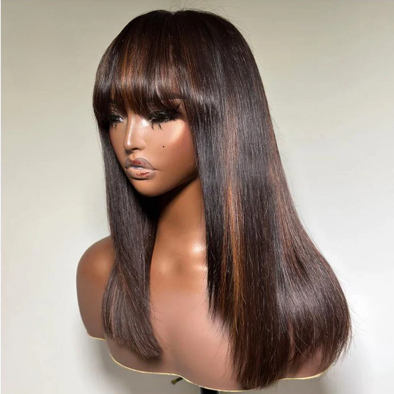 Realistic Scalp Straight Short Bob Wigs