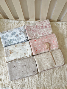 사용자 정의 라벨 100% 코튼 슈퍼 소프트 모슬린 면 흡수 인쇄 꽃 포대 신생아를 위한 담요를 받고 - Product Image 3