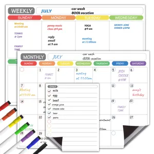 Dry Erase Calendar Calander Printing Premium Office Dry Erase Wall Calendar Planner Printing Magnetic Whiteboard With Lamination 17 X 12 Inch CMYK