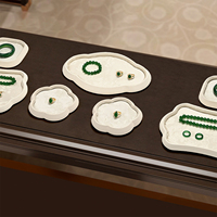 Plateau de présentation de luxe en jade chinois, plateau de visualisation de pierres précieuses pour bracelets en jadéite et agate, et perles Wenwan, plateau à bijoux haut de gamme