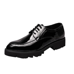 Scarpe Eleganti Oxford Nuove Scarpe Formali in Pelle da Uomo Scarpe Brogue Lucide <span class=keywords><strong>Bianche</strong></span> con Lacci in Pelle Suola Spessa - Product Image 5