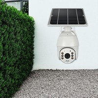 Caméra solaire PTZ HD 1080P alimentée par batterie WIFI 4G LTE avec zoom, caméra de sécurité CCTV avec carte SIM 4G pour la surveillance à distance