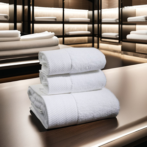 Jacquard Thêu Logo Khách Sạn Sang Trọng Khăn Set 100% Bông Mềm Khăn Tắm Nhanh Chóng Khô Tay Khăn Đồng Bằng Phong Cách - Product Image 4