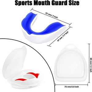 <span class=keywords><strong>Protège</strong></span>-dents de sport pour enfants et jeunes 2 pièces Garçons Filles <span class=keywords><strong>Protège</strong></span>-dents avec étui (sans BPA) pour la boxe Football Hockey <span class=keywords><strong>Karaté</strong></span> Rugby - Product Image 2