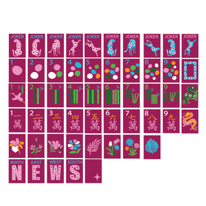 Juego de Mahjong Americano Directo de Fábrica, Fichas de Mahjong Rosa Intenso con Estampados Coloridos de <span class=keywords><strong>Leopardo</strong></span> y Flores - Product Image 2