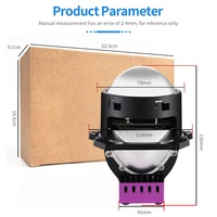 Projecteur laser Sunshiny S4 à grande lentille 130W 24000LM avec phares LED H1 H4 H7 H11 9005 9006 et LED pour une visibilité améliorée