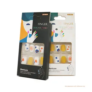 Schlussverkauf Nagelverpackungsbox für Druck auf Fingernägel falsche Spitzen mit verschiedenen Farben