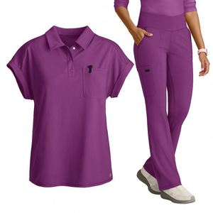 Vente en gros d'uniformes médicaux pour femmes avec logo personnalisé, ensembles de vêtements de travail respirants et extensibles pour infirmières, uniformes de travail en spandex - Product Image 2