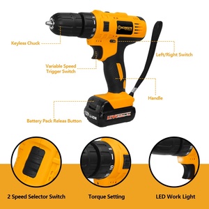 작업 현장 맞춤형 무선 전동 드릴 <span class=keywords><strong>12V</strong></span> 리튬 배터리 25Nm 가변 속도 휴대용 충전식 무선 드릴 - Product Image 3