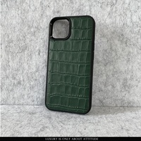 Coque pour iphone 13promax, antichoc, en cuir gaufré de crocodile, design élégant, nouvelle collection