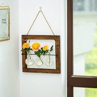 Supports de plantes en bois, Pot de plantes suspendu en bois, décoration de la maison, présentoir de fleurs en métal en acier pour cour extérieure, Patio, pelouse