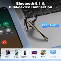 Auricular Bluetooth New Bee M54 V5.1 para Llamadas de Negocios, Auriculares Bluetooth para Conductores de Camiones con Cancelación de Ruido