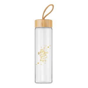 Bottiglia amichevole della bevanda di <span class=keywords><strong>sport</strong></span> di <span class=keywords><strong>Eco</strong></span> della bottiglia di acqua di vetro del coperchio di bambù portatile 550ml con il Logo su ordinazione da vendere - Product Image 4