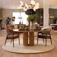 2026 Neuer Vintage-Stil Massivholz Esszimmerstuhl Hotel & B&B Designer-Stil Loungesessel Armlehnstuhl mit Rückenlehne