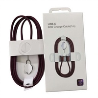 Kabel Nylon Tipe C ke Tipe C 1M 60W Pengisian Cepat dengan Pelindung Anyaman untuk Ponsel 18 17 16 15 Pro Max Plus Harga Pabrik