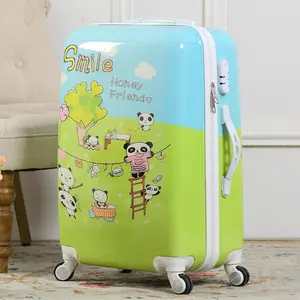 Fashion Travel Panda Bear Cute Chinese Green Luggage Suitcase Protector Washable Baggage Covers 