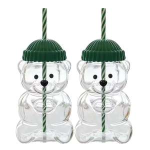 Vaso de Vidrio con Diseño Clásico en Forma de Oso de Peluche, Tazas de Café y Jugo con Dibujos Animados para Té y Leche, para Uso en Restaurantes - Product Image 3