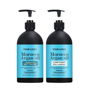 2025新製品損傷修理アルガンオイルシャンプー & コンディショナーセット-モロッコ、乾燥した損傷した髪を強化、硫酸塩フリー - Product Image 1