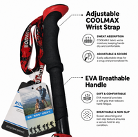 Petit bâton de randonnée pliable en acier au carbone, bâton de trekking à cinq sections pour la randonnée et l'escalade