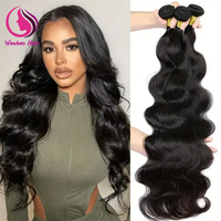 12A Body Wave Bundles Cabello humano 4 paquetes 100% Paquetes de cabello virgen brasileño sin procesar Color negro natural