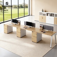 Poste de travail modulaire pour centre d'appels SpaceUnited, bureau de travail avec cloison, bureau d'ordinateur pour bureau d'équipe