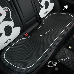Panda Car Seat Cushion Mesh Fabric Honeycomb Design All Season Decorative Ventilation Edge Binding 3-4 Piece Set - Product Image 3
