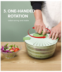 Đa Nhà Bếp 4L <span class=keywords><strong>Salad</strong></span> Set Hand Rau Vắt Slicer Rau Máy Sấy <span class=keywords><strong>Salad</strong></span> Spinner - Product Image 3