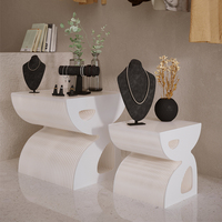 Nouvelle table d'appoint de salon en papier kraft écologique, table pliante en carton nid d'abeille, rangement flexible, table d'appoint papillon