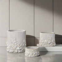 Pot de fleur en céramique moderne d'intérieur personnalisé de haute qualité Pot de conque et de coquille Pot émaillé pour la décoration de la maison