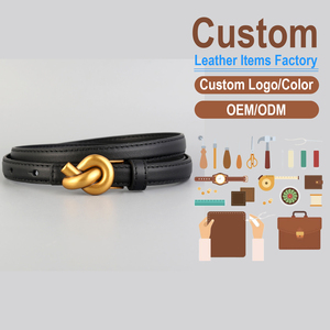 Cinturón de Cuero Genuino de Alta Gama para Mujer, Cinturón Decorativo Versátil con Hebilla de Nudo Vintage - Product Image 2