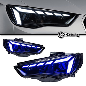 Phare avant pour Audi A3 2013-2016 S3 avec lentille de projecteur et signal d'animation, accessoire automobile, expédition locale Pologne - Product Image 1