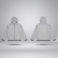 Blouson d'hiver matelassé léger bleu et noir à blocs de couleur, unisexe, avec capuche, isolé, zippé, chaud, coupe-vent, personnalisable avec logo, pour le quotidien