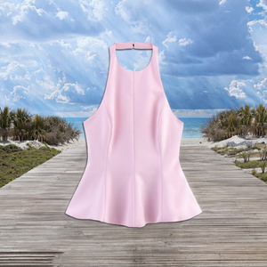 เสื้อกล้ามวินเทจสำหรับผู้หญิง คอลเลคชั่นซัมเมอร์ 2026 ดีไซน์เปิดหลัง แต่งโบว์ที่ชายเสื้อ ระบายอากาศได้ดี สไตล์เก๋ไก๋ลำลอง แฟชั่นใหม่ล่าสุดสำหรับผู้หญิง แบบไม่มีแขน - Product Image 2