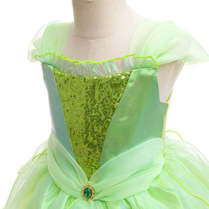 Disfraz de Hada para Niñas, Vestido de Princesa <span class=keywords><strong>Campanita</strong></span>, Alas de Elfo, Vestidos de Princesa para Fiestas de Cumpleaños de Niñas Pequeñas - Product Image 4