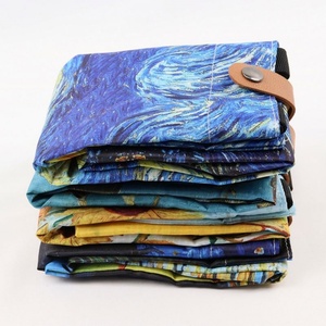 Sacs fourre-tout en coton réutilisables, écologiques, à motifs personnalisés, nouvelle mode, vente en gros d'usine, sacs de courses pliables, couleur personnalisée - Product Image 3