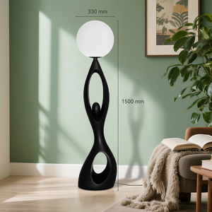 โคมไฟตั้งพื้นทรงมนุษย์ ดีไซน์ศิลปะนามธรรม รูปทรงประติมากรรม โดดเด่นด้วยดีไซน์โปร่งแสง เหมาะสำหรับห้องนั่งเล่นและโรงแรม - Product Image 2