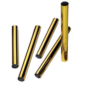 Tube en acier inoxydable 304 couleur or 2 1/2, <span class=keywords><strong>prix</strong></span> fabricant, tube rond pour main courante - Product Image 1