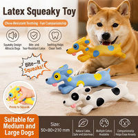 Jouet à mâcher en latex pour chien tacheté, jouet interactif résistant aux morsures et qui couine pour chiens de petite, moyenne et grande taille