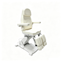Fauteuil de podologie multifonction HICOMED blanc, électrique, à jambes séparées, pour soins des pieds, pédicure et spa, avec télécommande