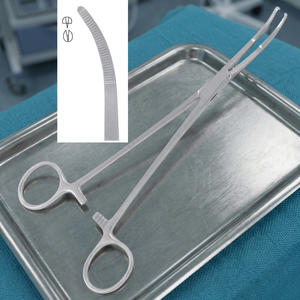 Pinces hémostatiques Mikulicz personnalisées 1x2 dents, instrument chirurgical manuel, CE ISO13485 Classe I, chirurgie générale - Product Image 2