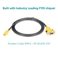 Mini USB macho a 9 pines D-Sub hembra RS232 Cable de extensión serie FTDI Chip FT232RL para altavoz Cámara Monitor proyector impresora