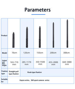 Palo de Selfie Telescópico Invisible de Aleación de Aluminio Ligero de 101 g y 70 cm para <span class=keywords><strong>Insta</strong></span> <span class=keywords><strong>360</strong></span> <span class=keywords><strong>ONE</strong></span> <span class=keywords><strong>R</strong></span>/X2/EVO - Product Image 5