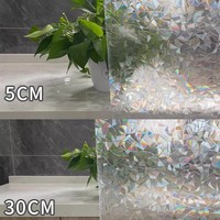 Little Bird Abzieh- und Aufkleb-Fensterfolie Regenbogen Dekorative Fensteraufkleber 3D Fenstertönung Fensterglasfolie für Heimdekoration
