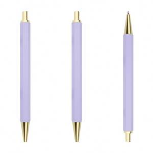 Stylos à bille rétractables personnalisés, impression couleur, hexagonaux - Pointe moyenne 1 mm, encre noire pour usage de bureau - Idéal pour les hommes et les femmes - Product Image 3