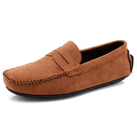 Mocassins pour hommes de style européen et américain, en daim, respirants, décontractés, pour la conduite, chaussures de ville