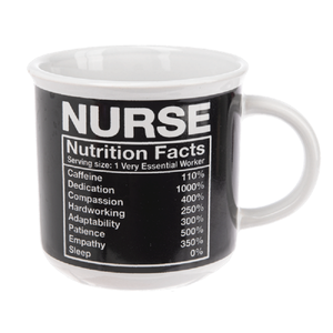Infirmière Faits Nutritionnels Nouveauté Cadeau Imprimé Thé Tasse En Céramique 11OZ Tasse À Café Cadeau pour Infirmière - Product Image 6
